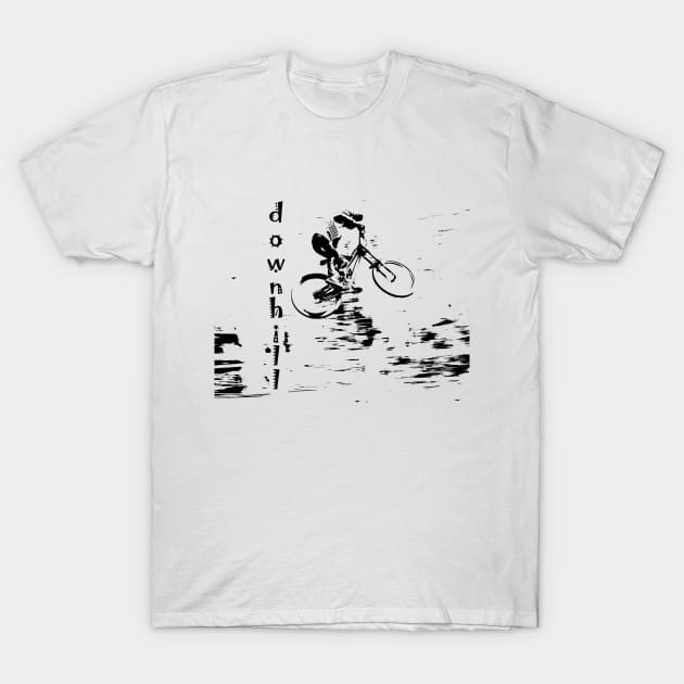 mountain bike downhill T-Shirt by rickylabellevie